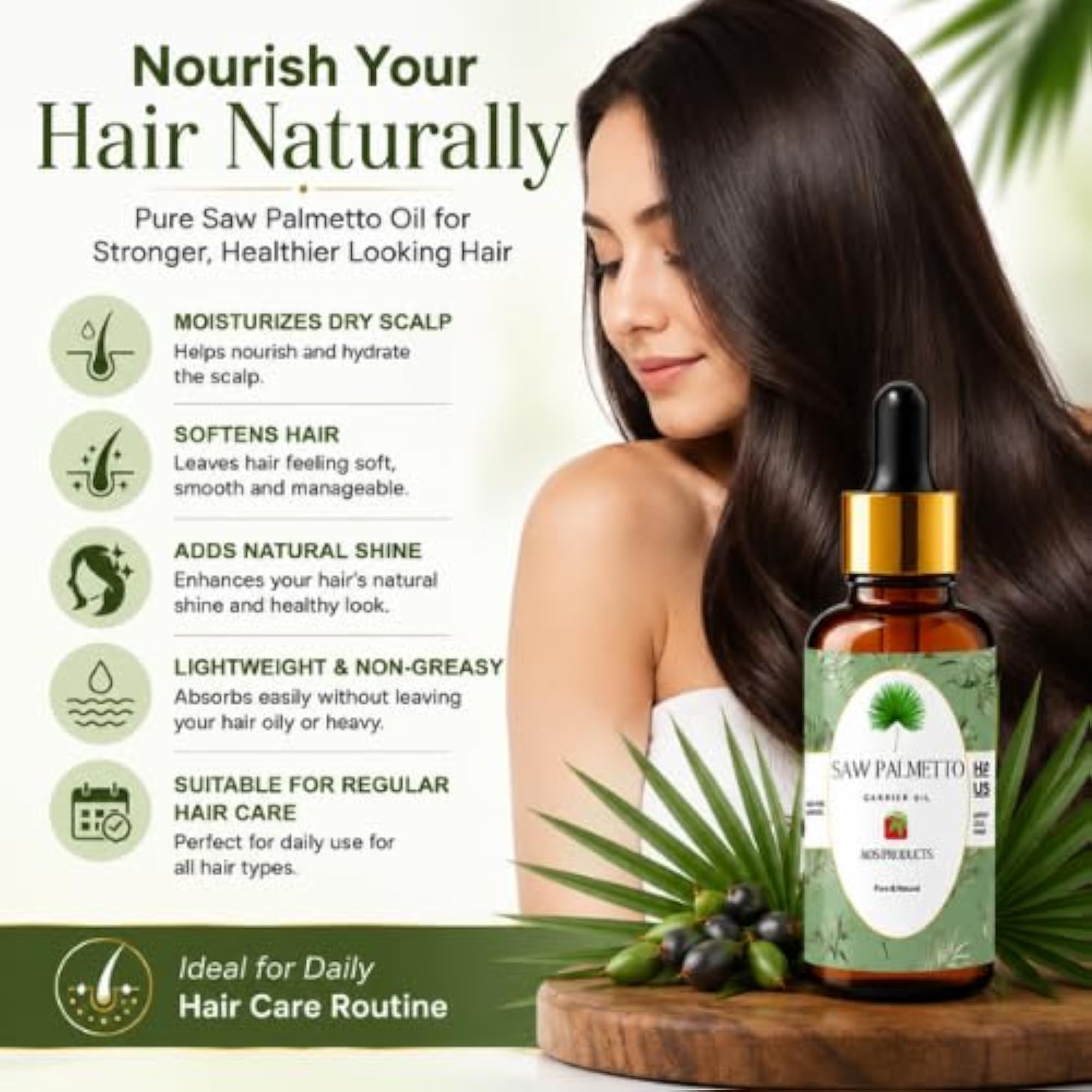 Saw Palmetto Oil, 30ml, 100% Pure & Natural